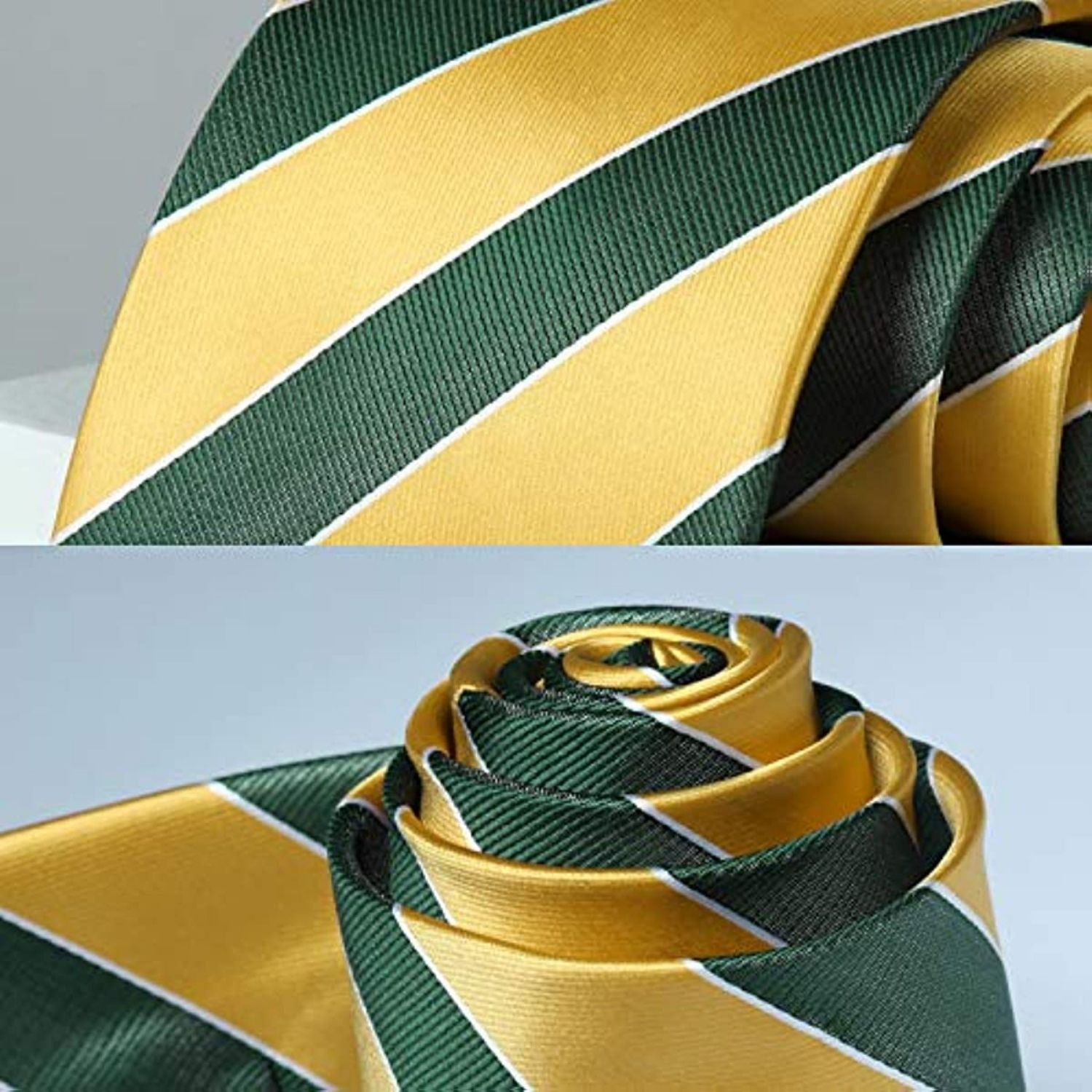 Stripe Tie Handkerchief Set - B-YELLOW 1