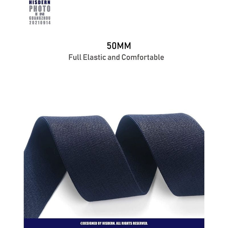 Thick Trouser X Shaped 2 Adjustable Suspender 1 Navy Blue