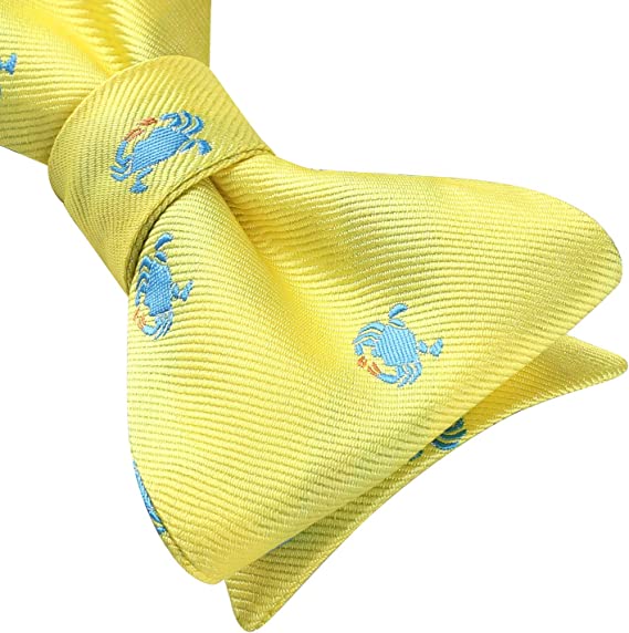 Fun Animal Bow Tie & Pocket Square - CRAB/YELLOW