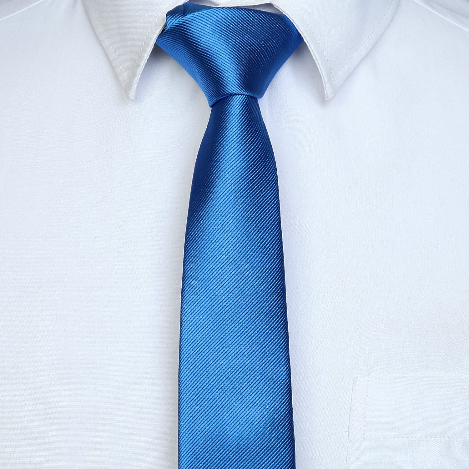 Solid 2.17 inch Skinny Formal Tie - BLUE