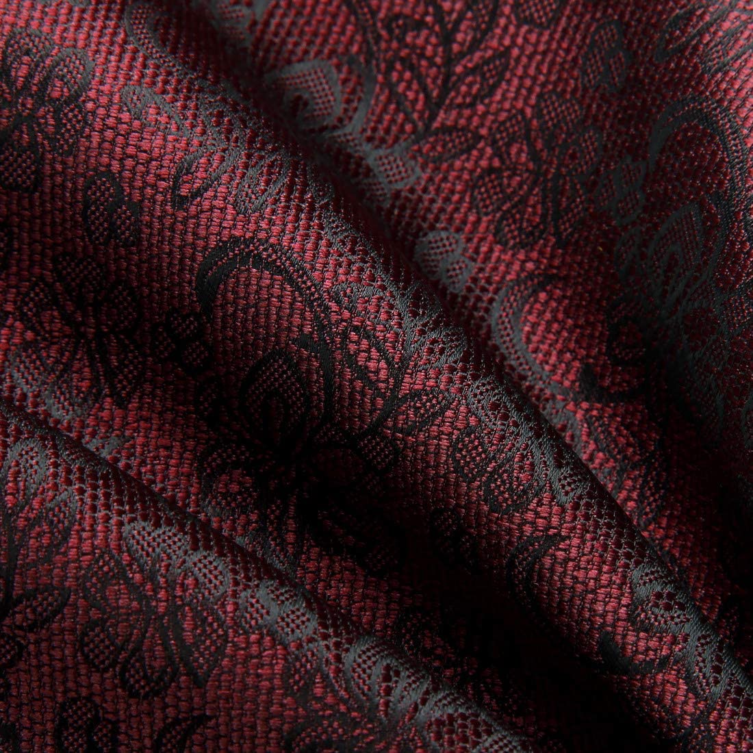 Floral Paisley Ascot Cravat Scarf A Maroon