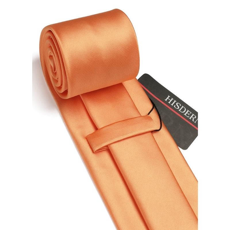 Solid Tie Handkerchief - LIGHT ORANGE SOLID