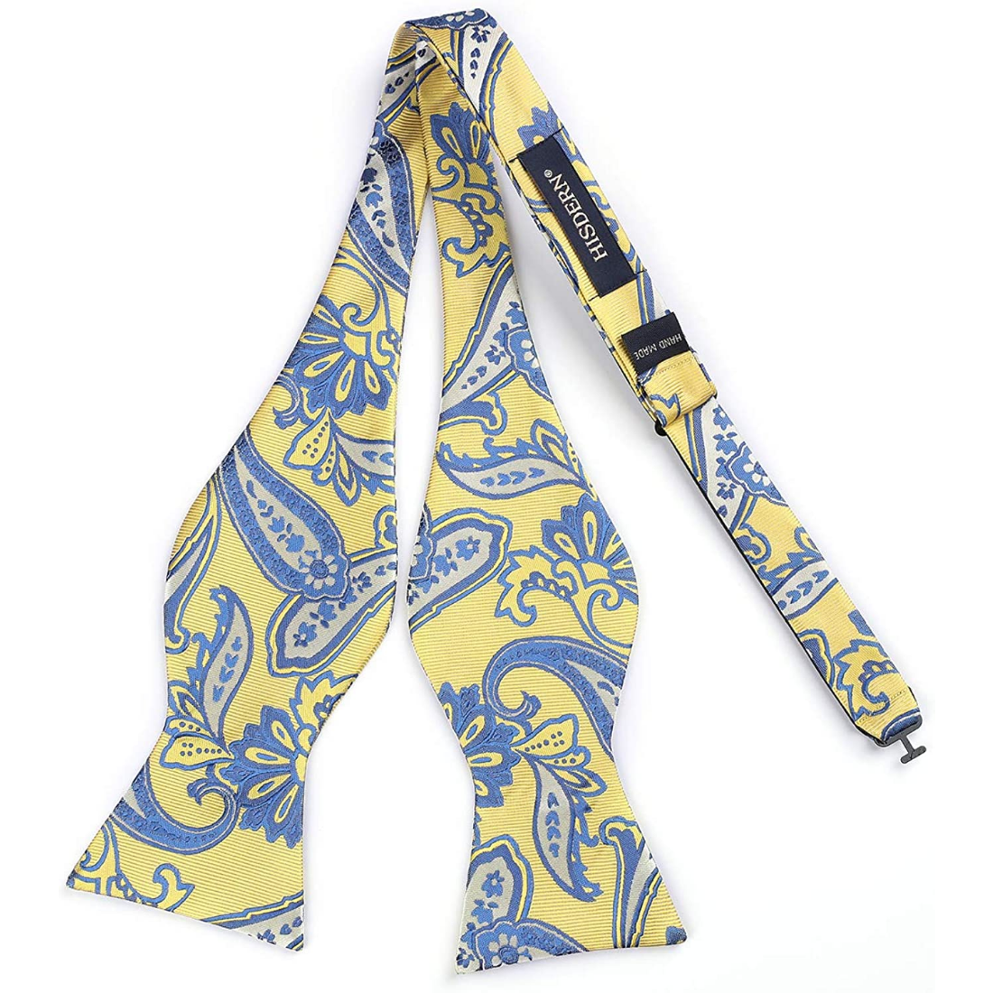 Paisley Bow Tie & Pocket Square - YELLOW-1