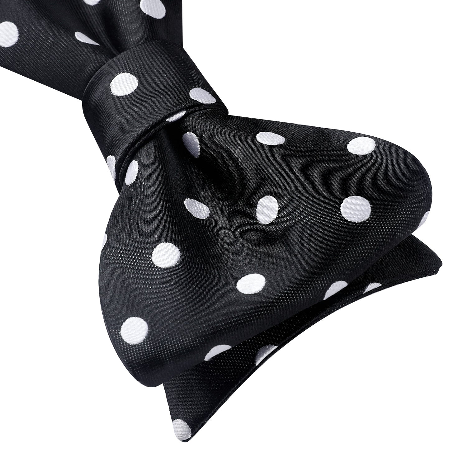 Polka Dots Bow Tie & Pocket Square - C-BLACK/WHITE