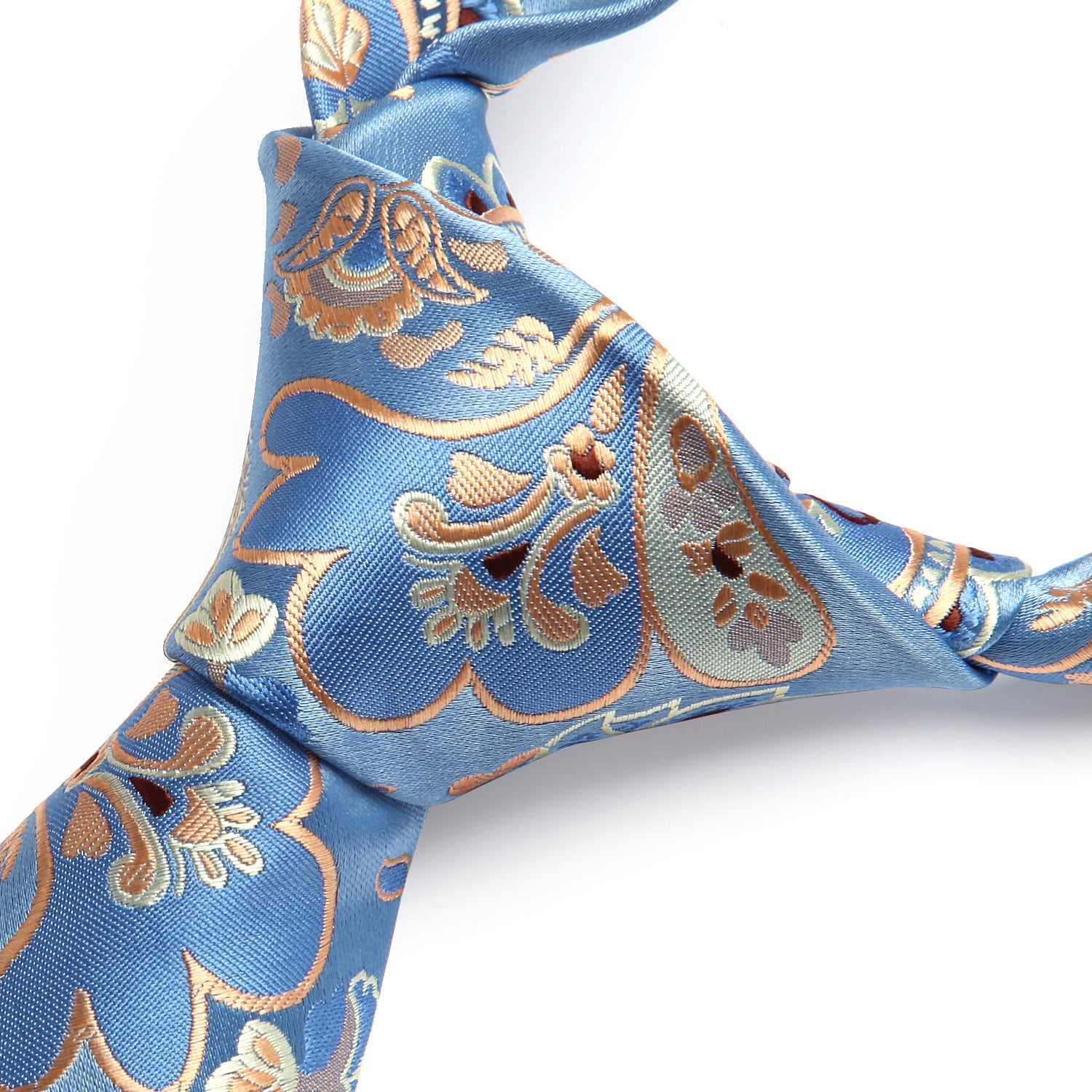 Paisley Tie Handkerchief Set - A1-LIGHT BLUE1