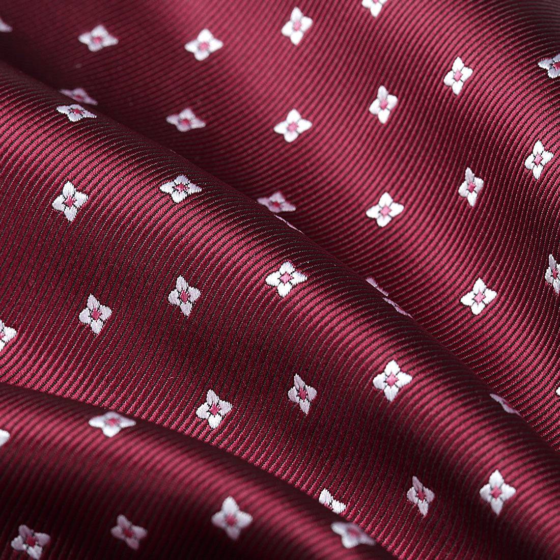 Floral Ascot Cravat Scarf - B-MAROON POLKA DOT