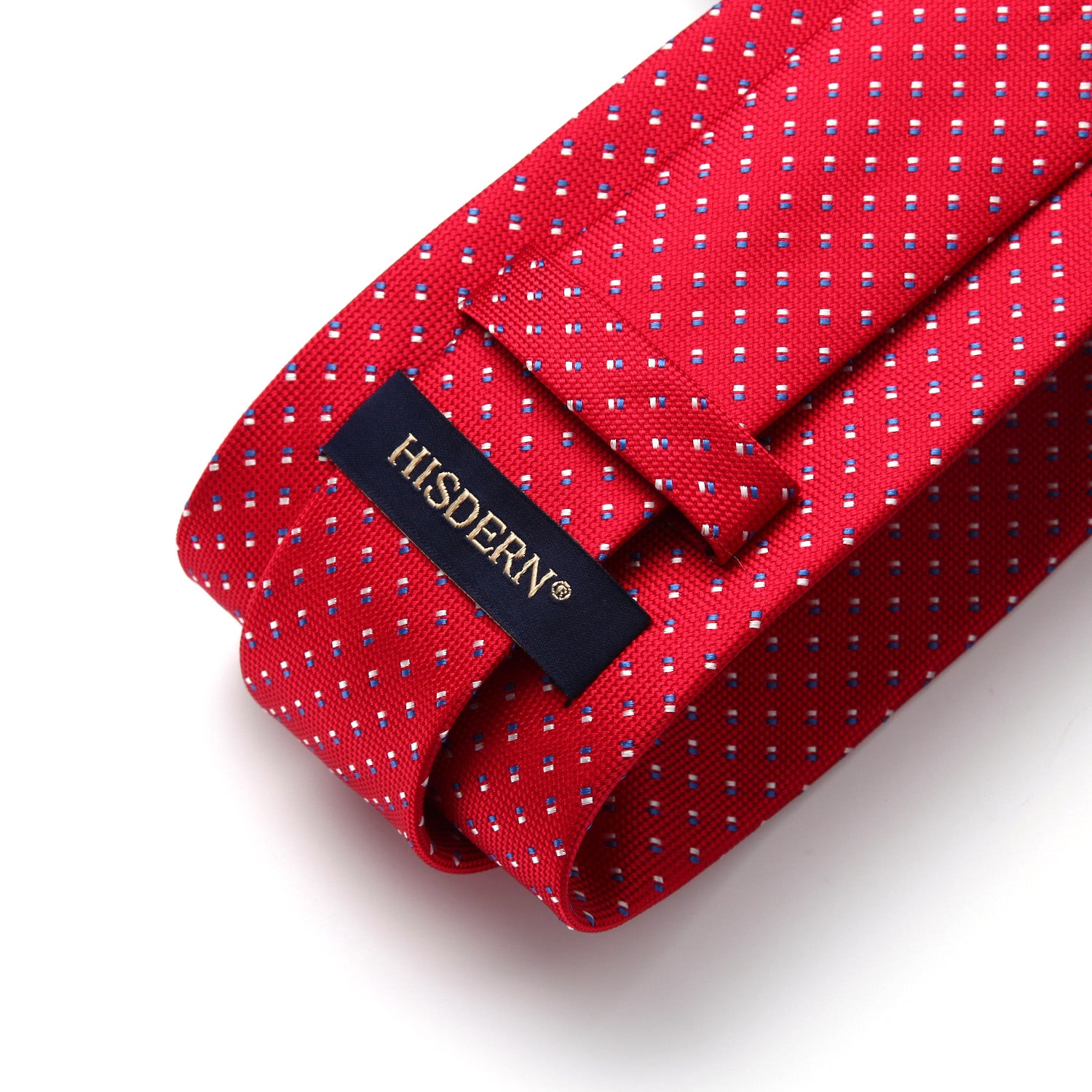 Polka Dot Tie Handkerchief Set - RED