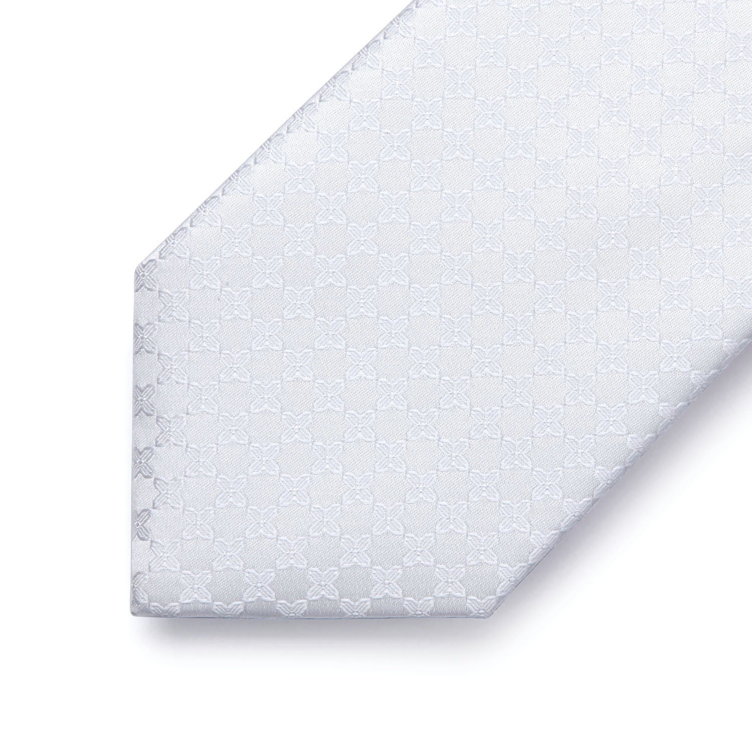 Polka Dot Tie Handkerchief Set - D-WHITE