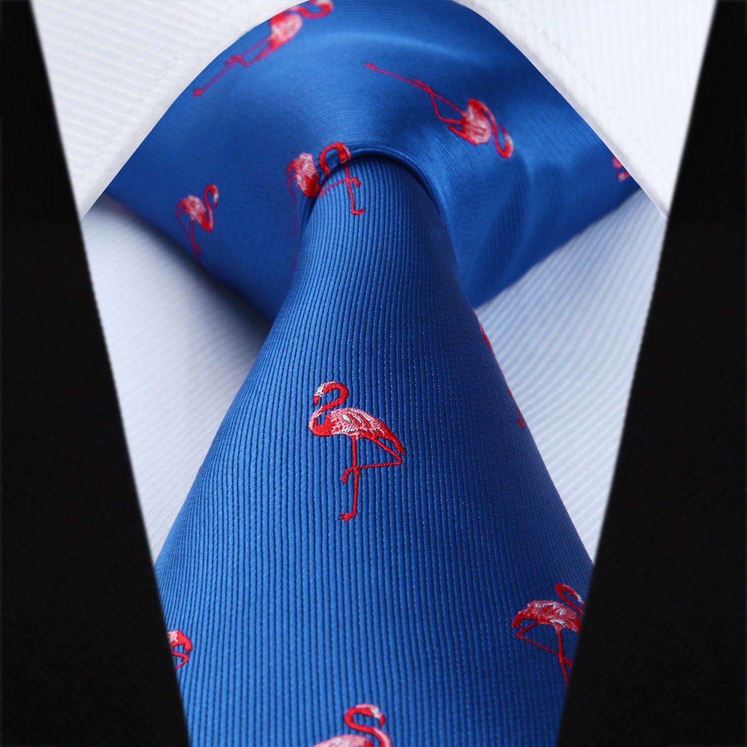 Fun Animal Tie Handkerchief Set - 02-FLAMINGO