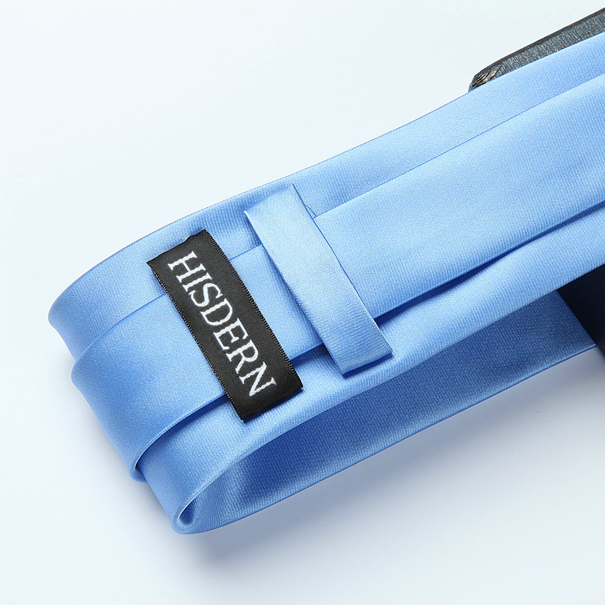 Solid Tie Handkerchief Set - CORNFLOWER BLUE