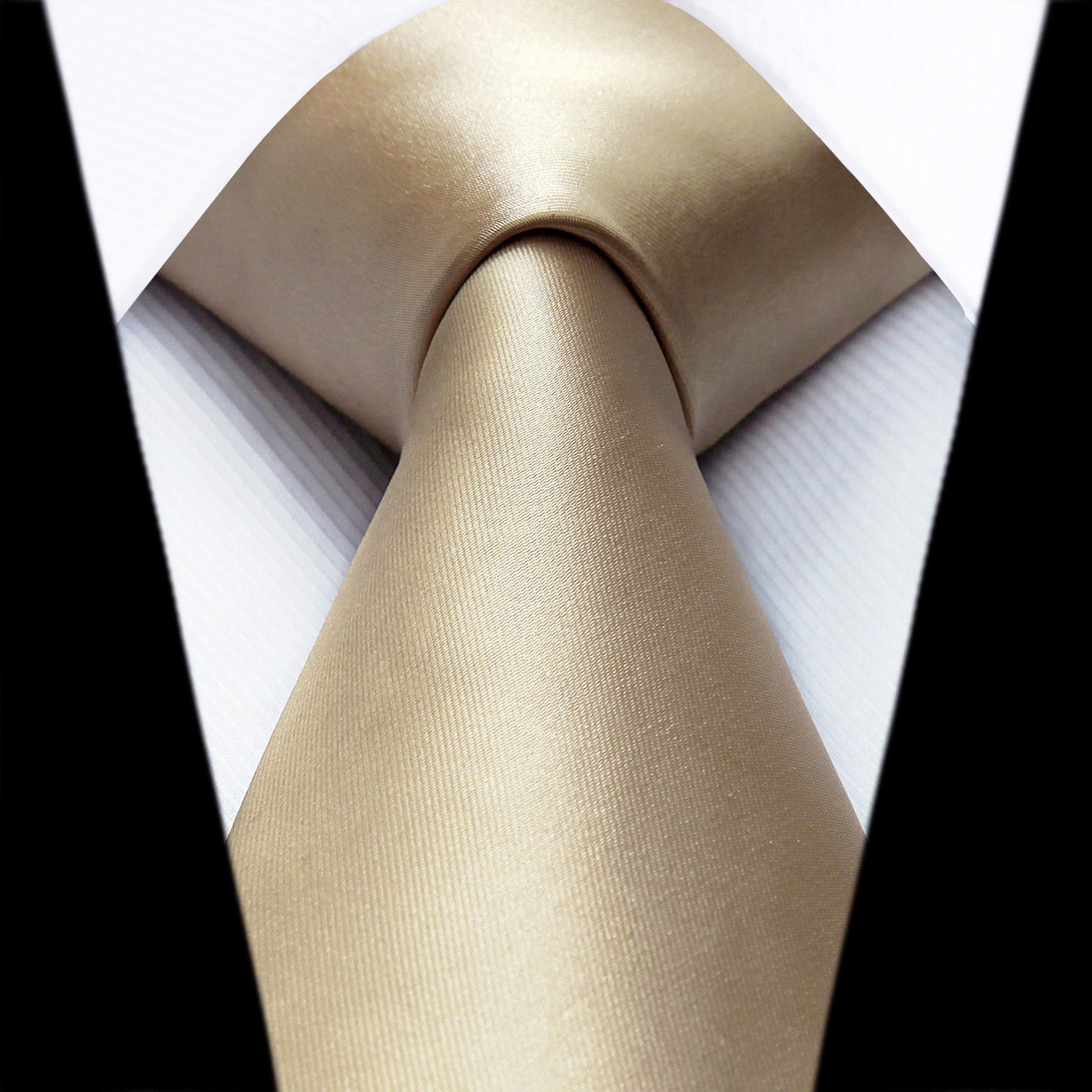 Solid Ties Handkerchief Set - CHAMPAGNE