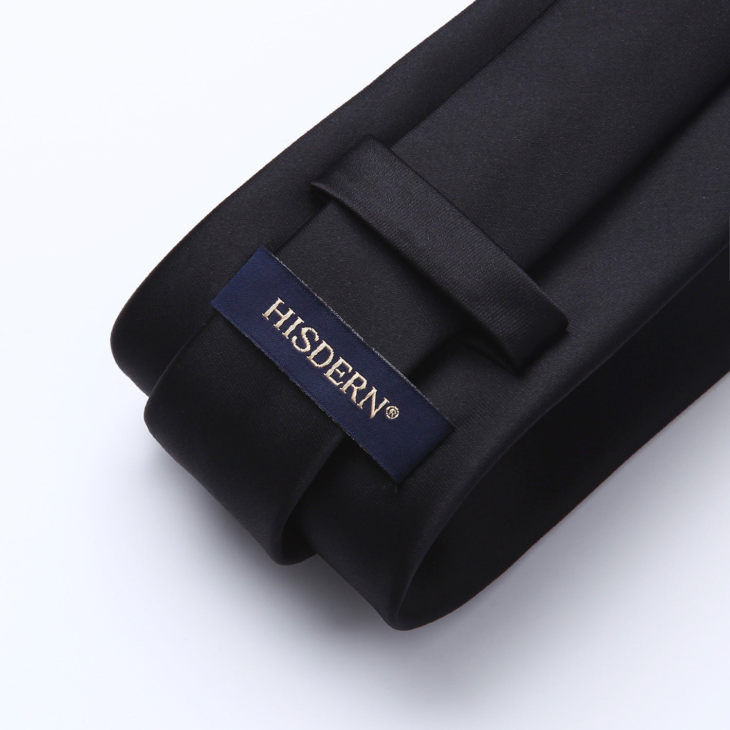 Solid Tie Handkerchief Set - BLACK