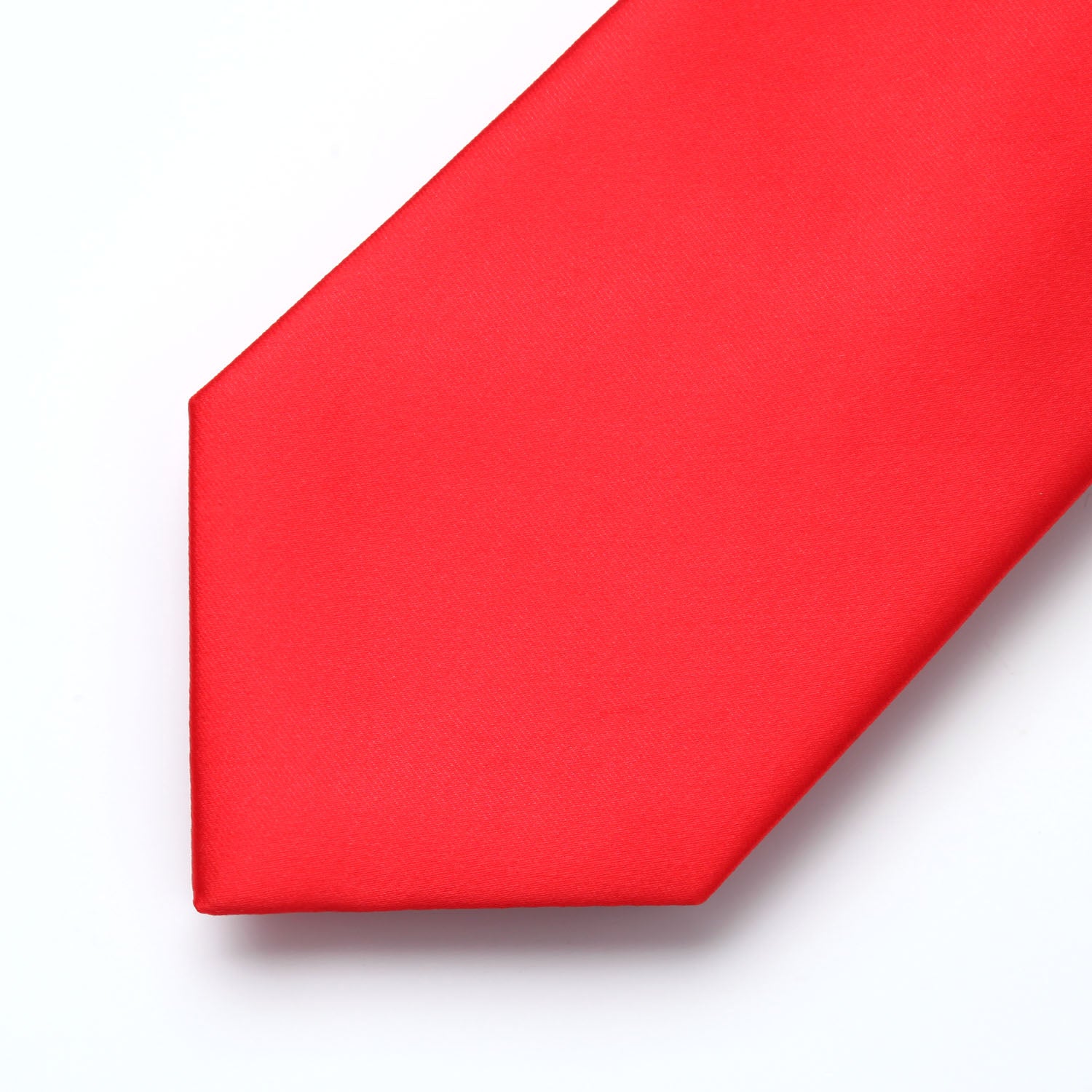 Solid Tie Handkerchief Set - RED