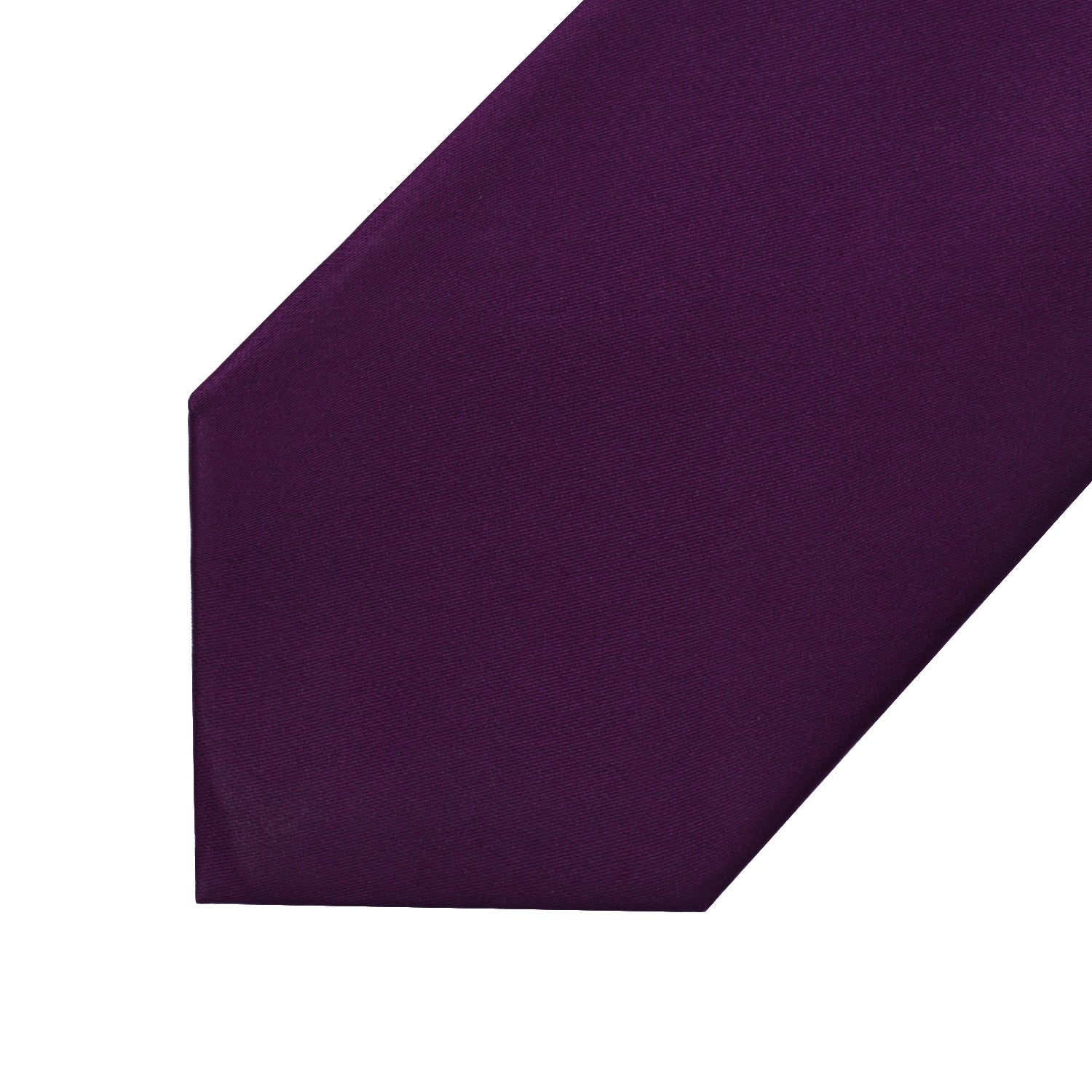 Solid Tie Handkerchief Set - EGGPLANT PURPLE