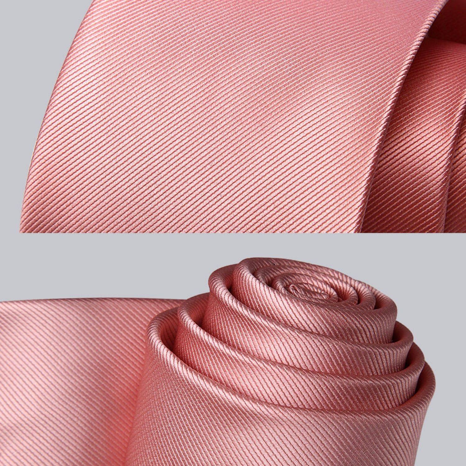 Solid Tie Handkerchief Set - L-BLUSH