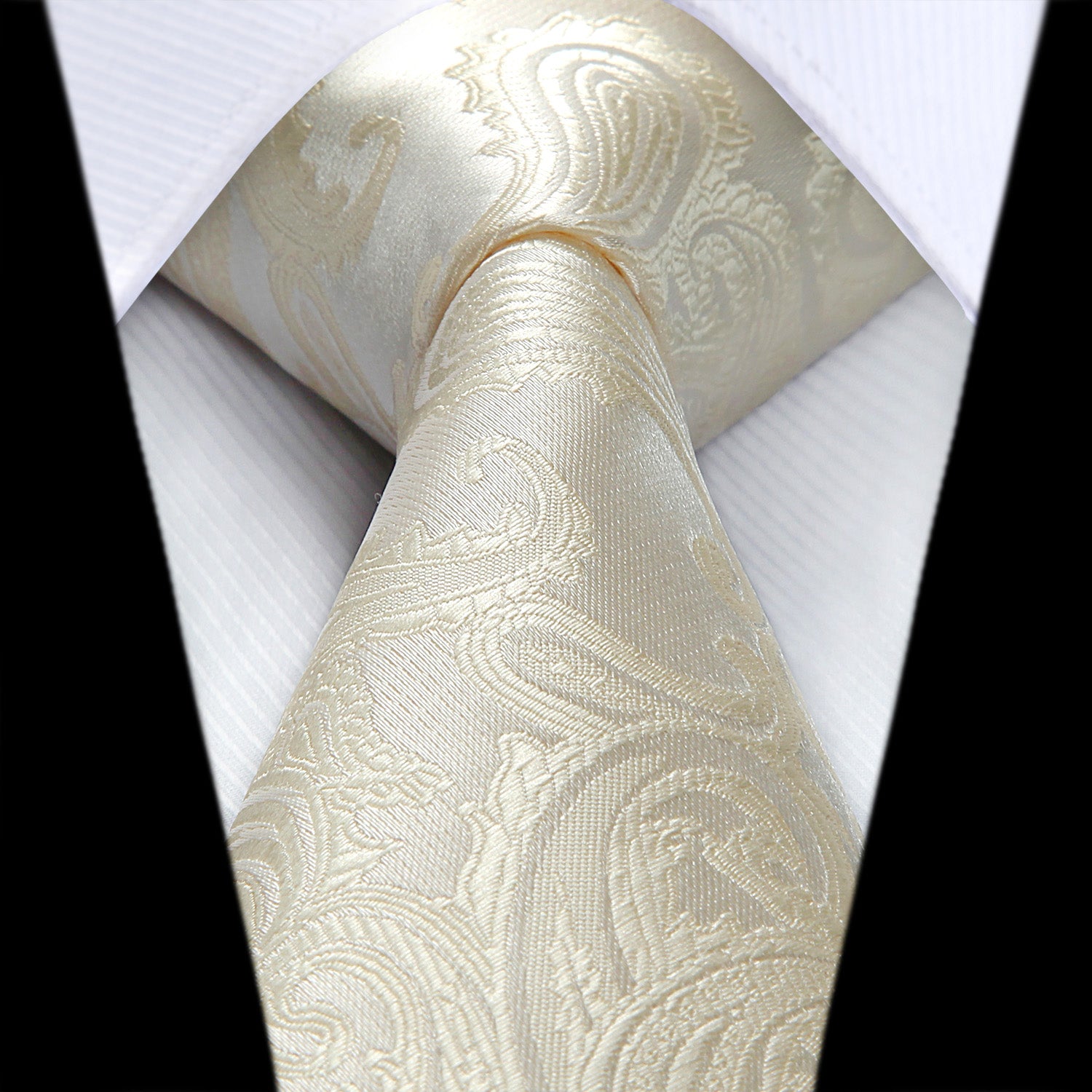 Paisley Ties Handkerchief Set - BEIGE