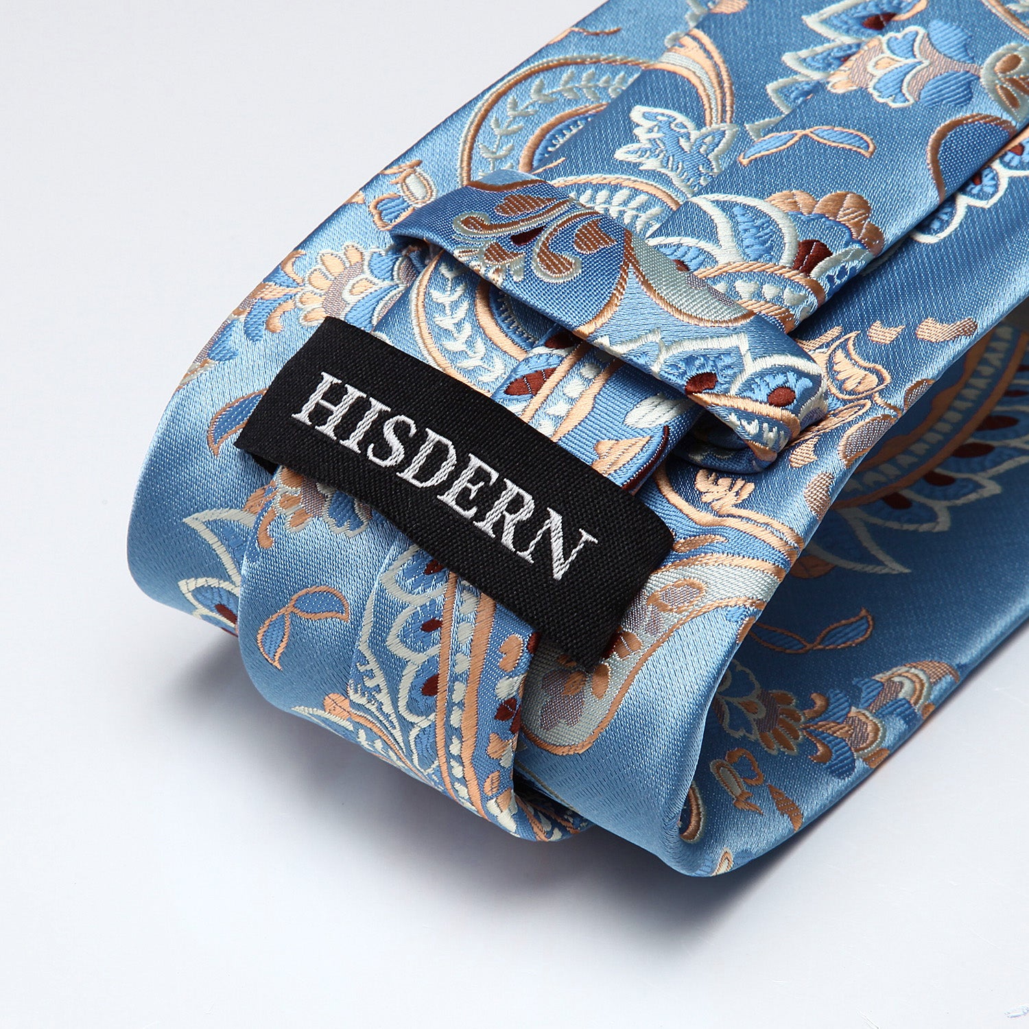 Paisley Tie Handkerchief Set - A1-LIGHT BLUE1