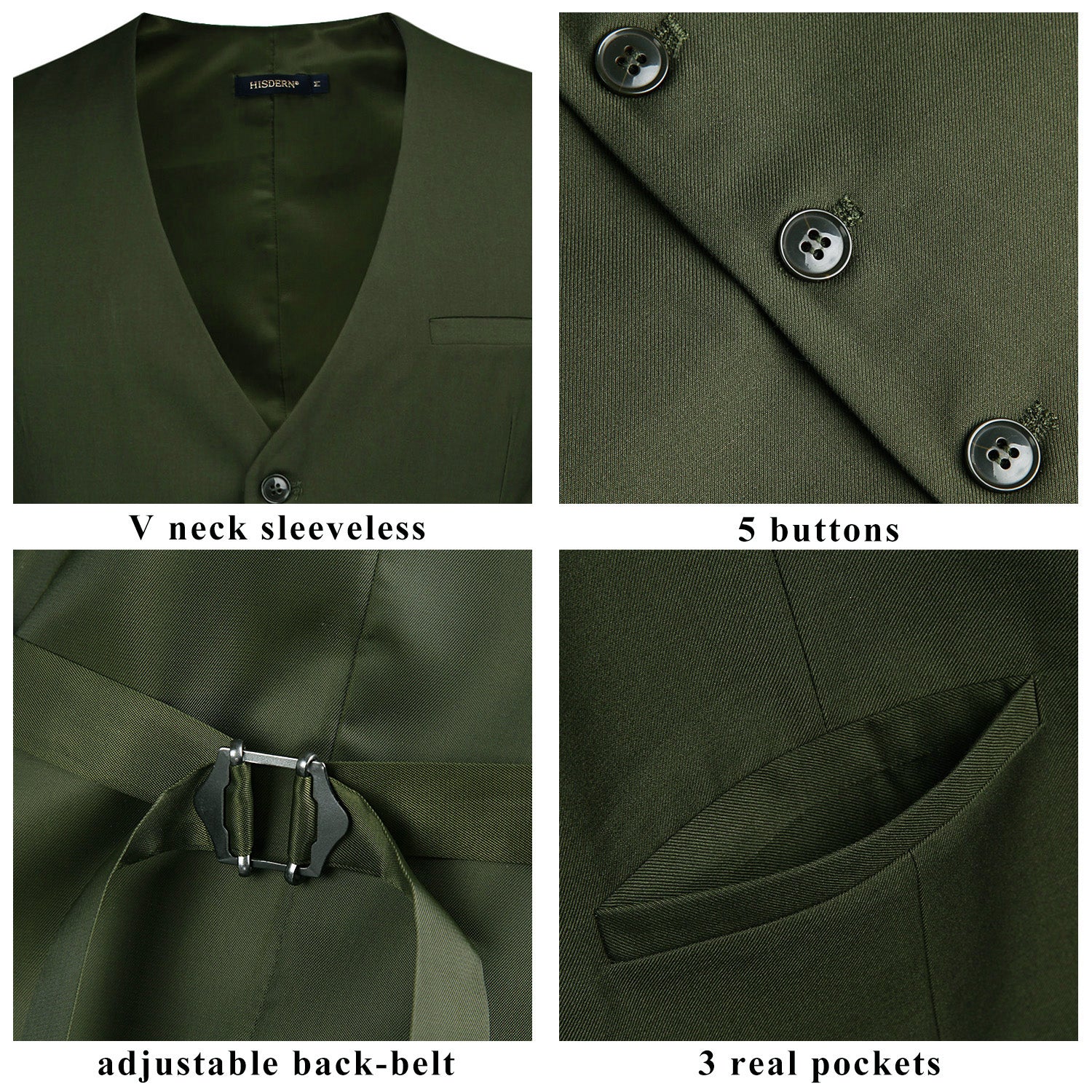 Formal Vest Green