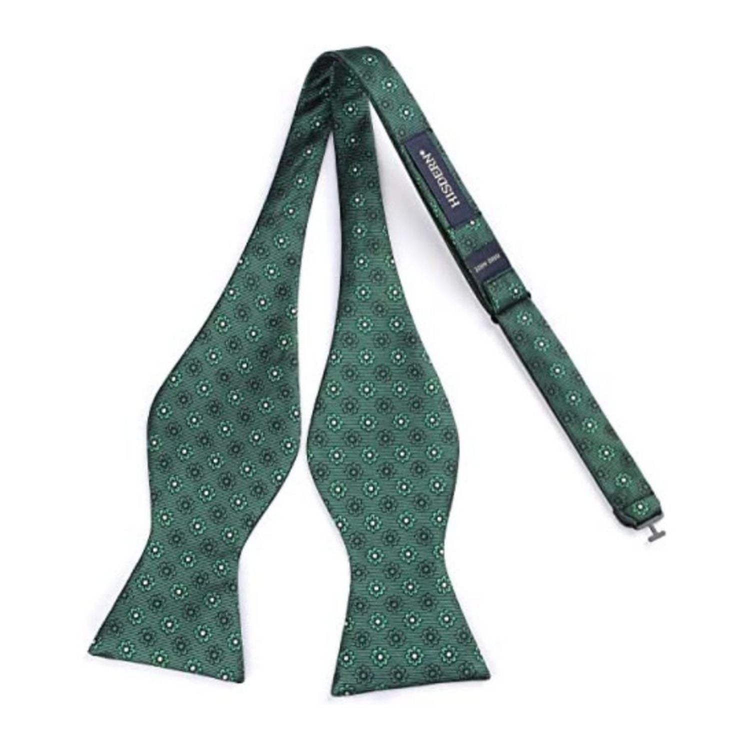 Paisley Bow Tie & Pocket Square - A-GREEN/WHITE