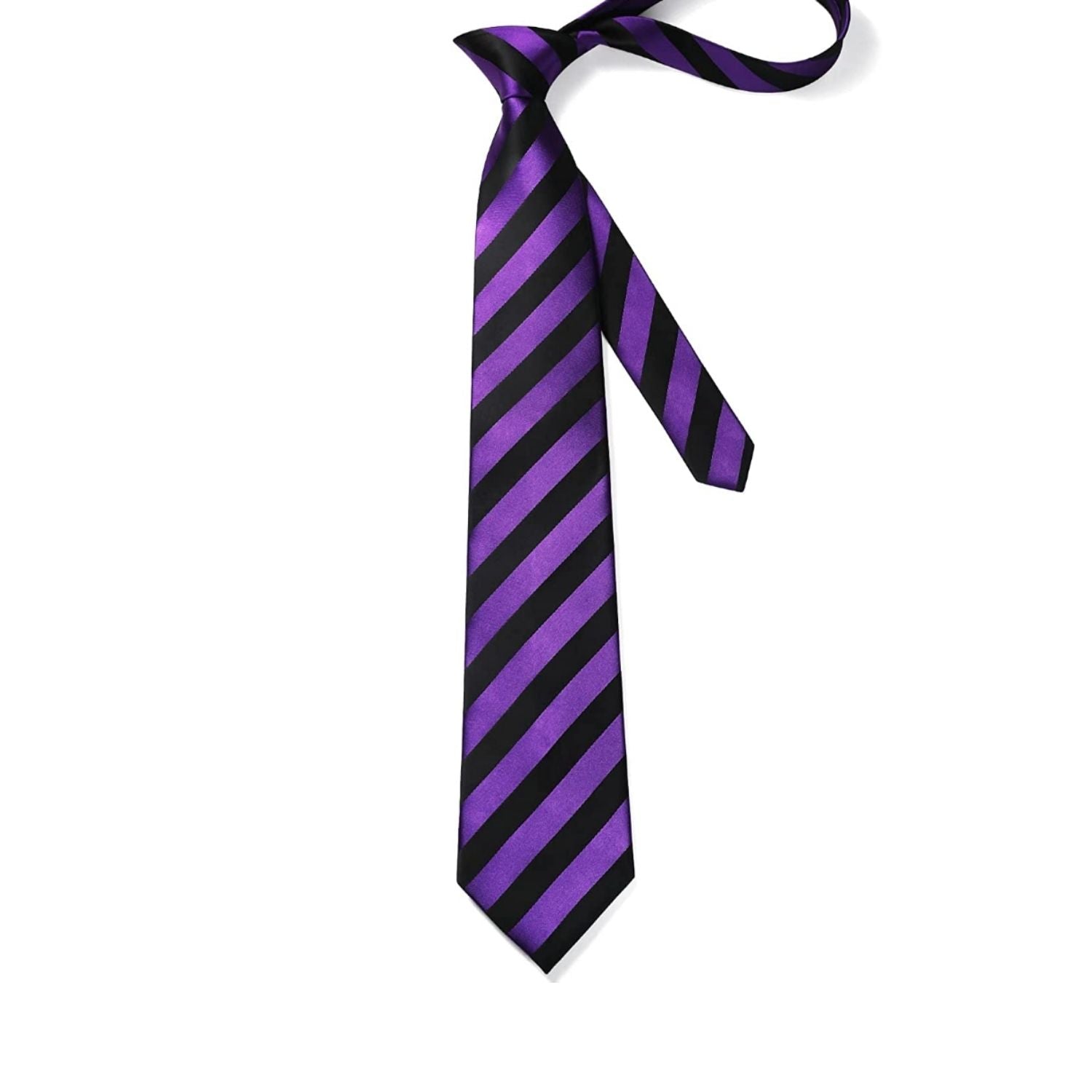 Hisdern Purple Striped Wedding Accessories Set