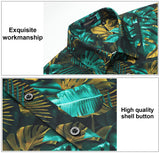 Hawaiian Tropical Shirts with Pocket - Y1- GREEN 2 