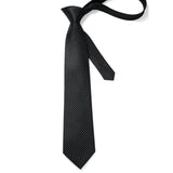 Polka Dot Tie Handkerchief Set - A3-BLACK/WHITE 