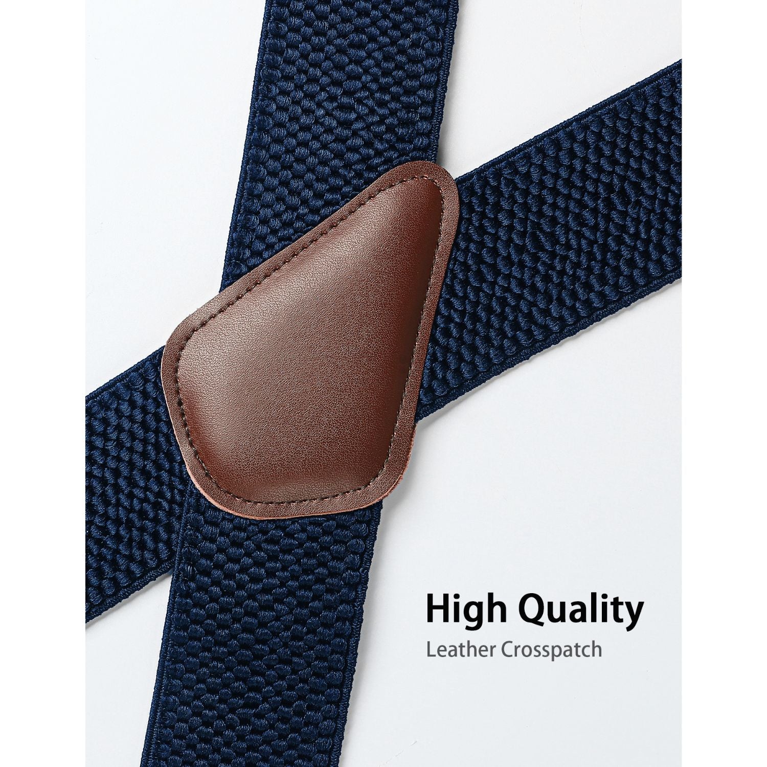 Thick Trouser 2 inch Adjustable Suspender - NAVY BLUE-2