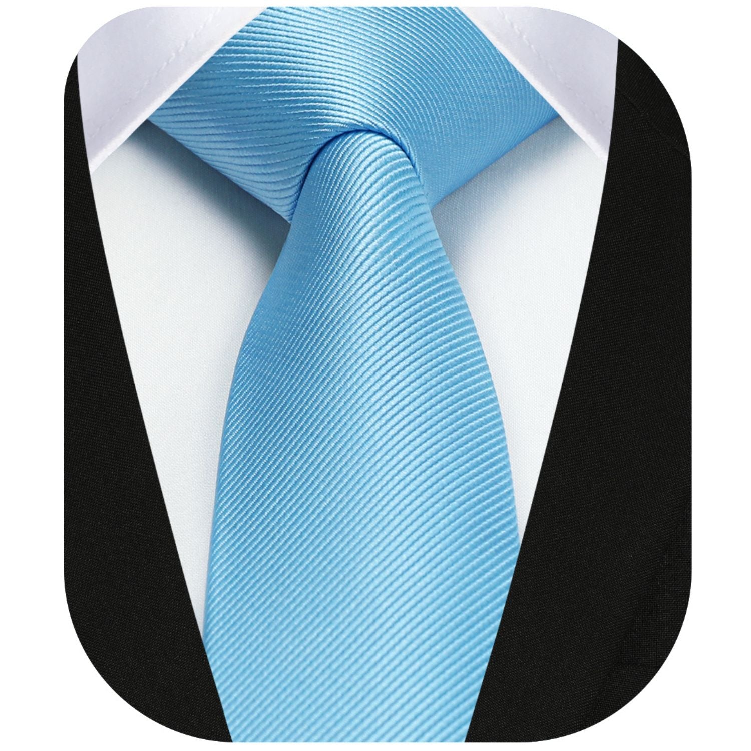 Solid 2.4'' Skinny Formal Tie - LIGHT BLUE