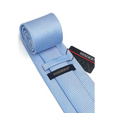 Plaid Tie Handkerchief Set - F-BABY BLUE LIGHT 2