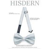 Solid Pre-Tied Bow Tie - SILVER-1 