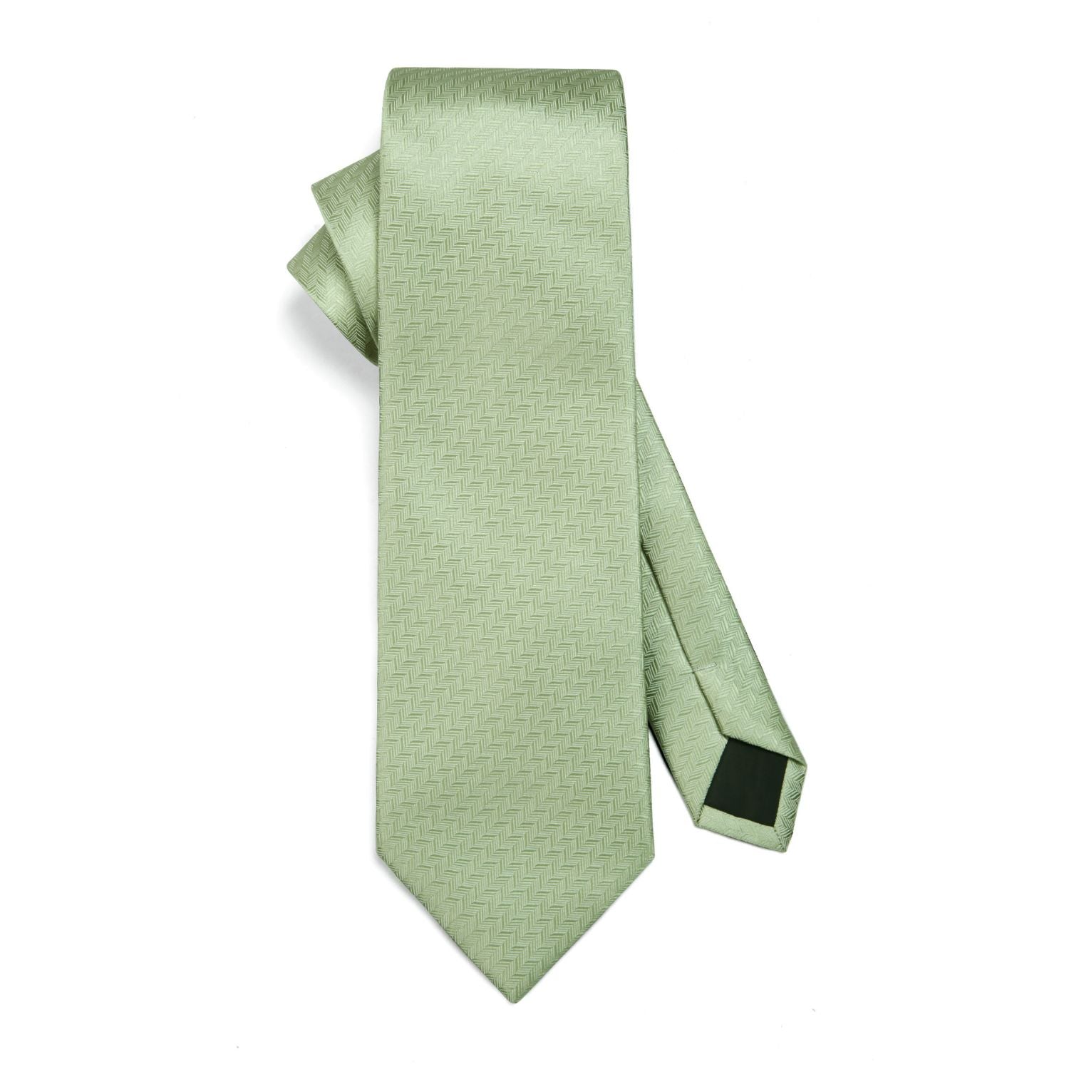 Houndstooth Tie Handkerchief Set - A-01 SAGE GREEN