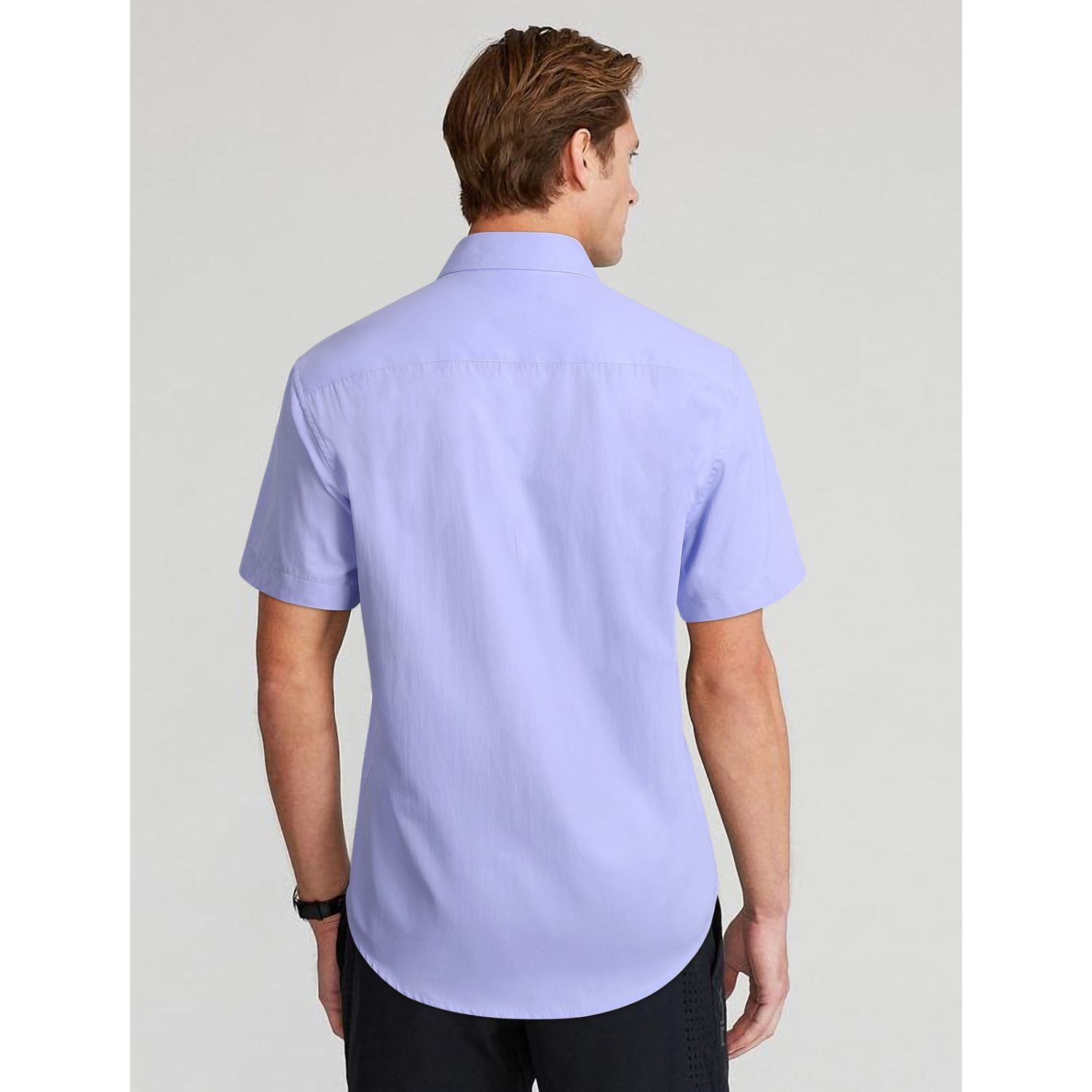 Men's Short Sleeve with Pocket - A1-PURPLE