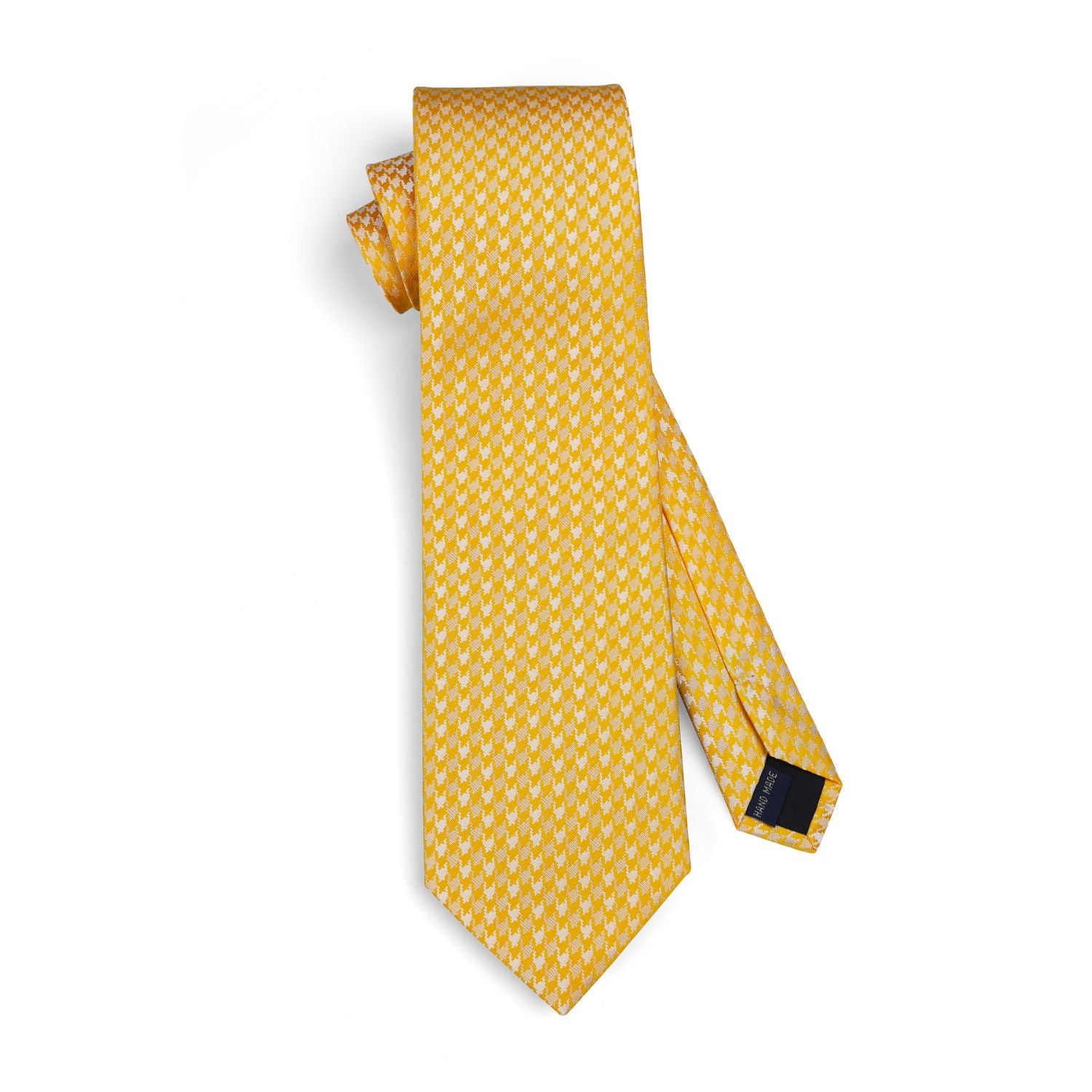 Houndstooth Tie Handkerchief Set - D-03 CHAMPAGNE
