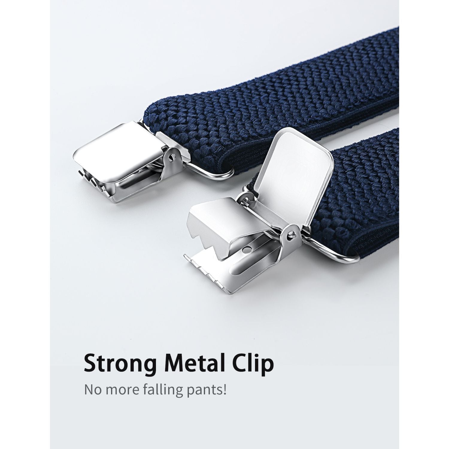 Thick Trouser 2 inch Adjustable Suspender - NAVY BLUE-2