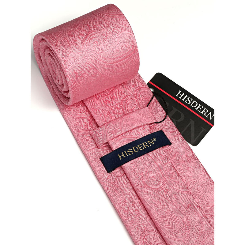 Paisley Tie Handkerchief Set - G3-PINK 