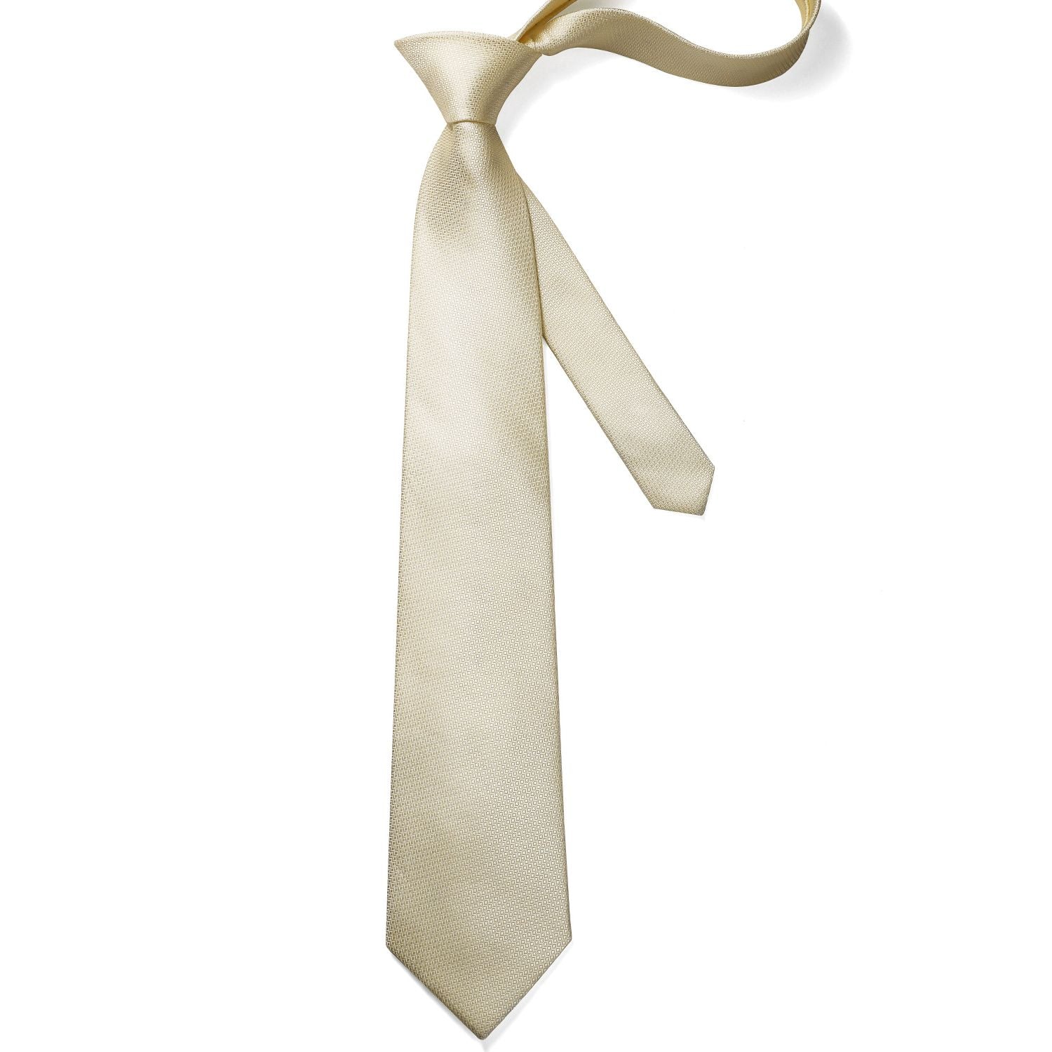 Plaid Tie Handkerchief Set - C9-BEIGE