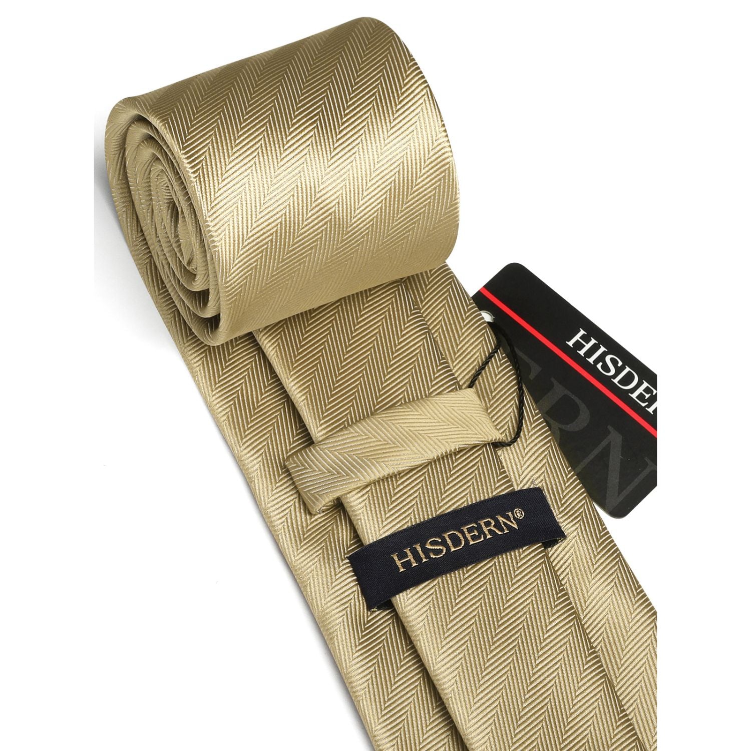 Stripe Tie Handkerchief Set - D-05 CHAMPAGNE GOLD