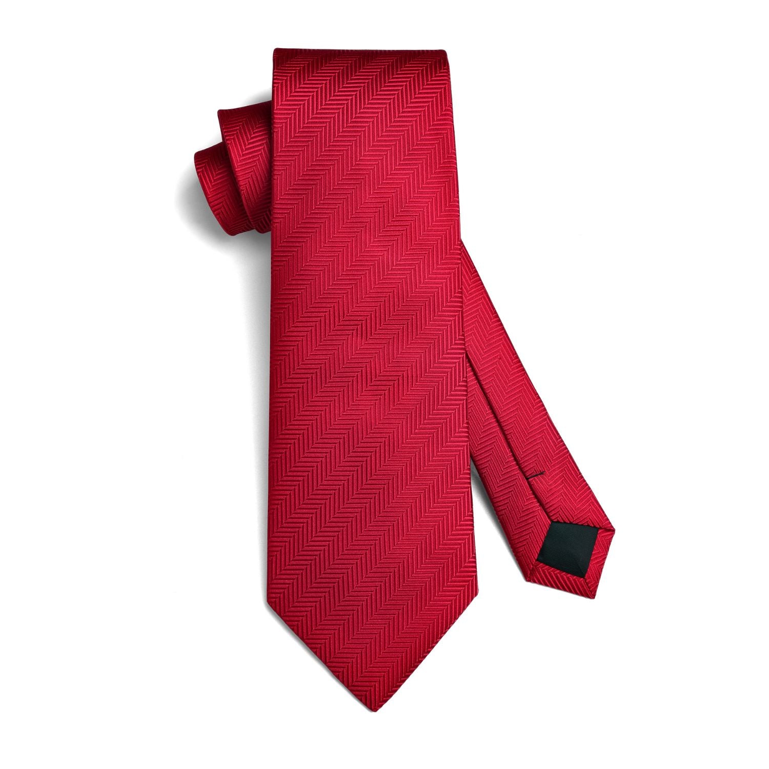 Stripe Tie Handkerchief Set - RED