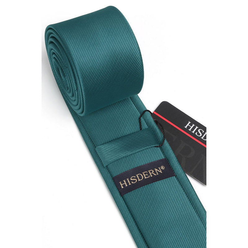 Solid 2.17'' Skinny Formal Tie - C1-GREEN 