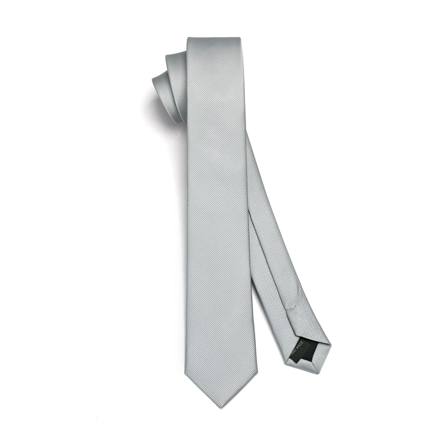 Solid 2.4'' Skinny Formal Tie - LIGHT GREY
