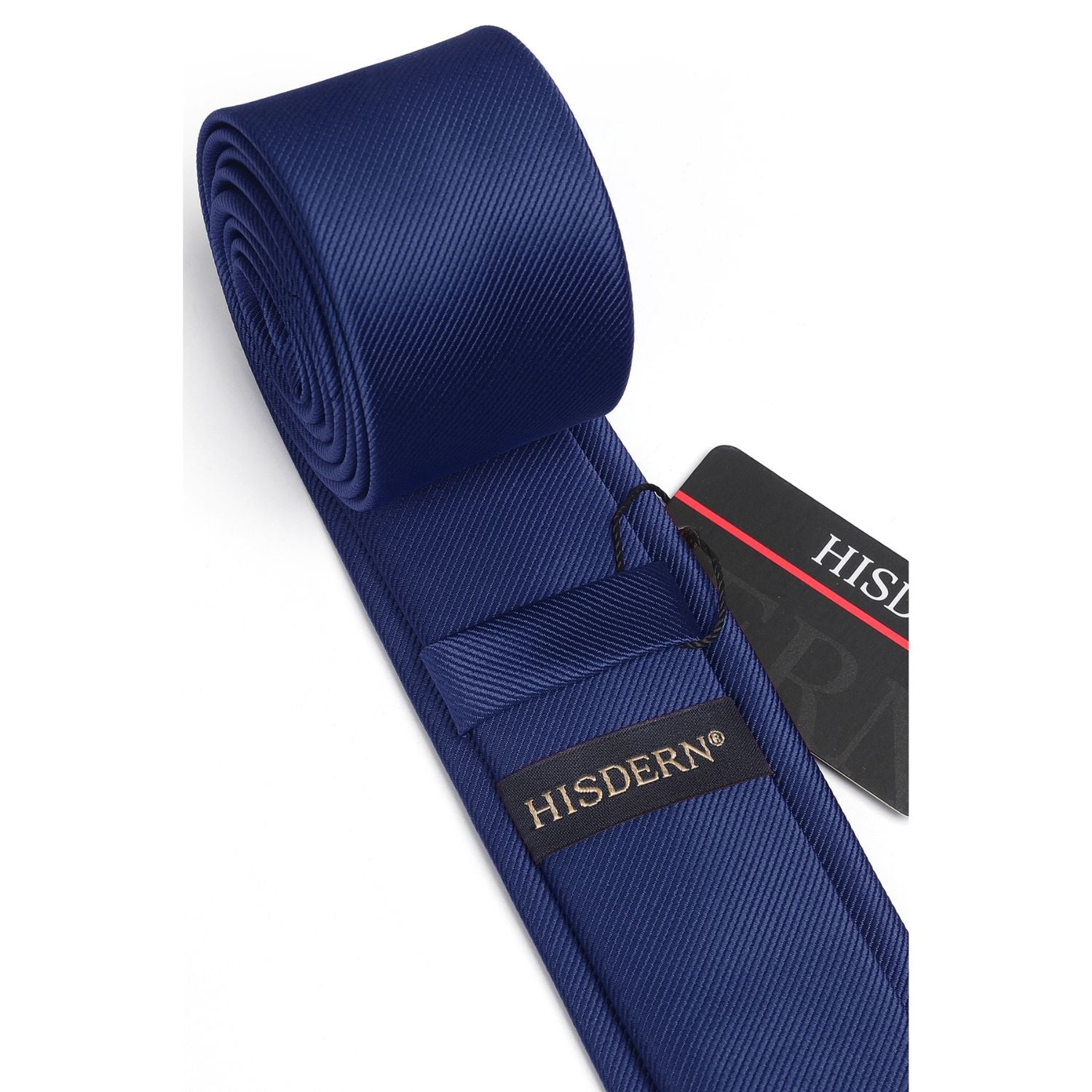 Solid 2.17'' Skinny Formal Tie - B1-NAVY BLUE