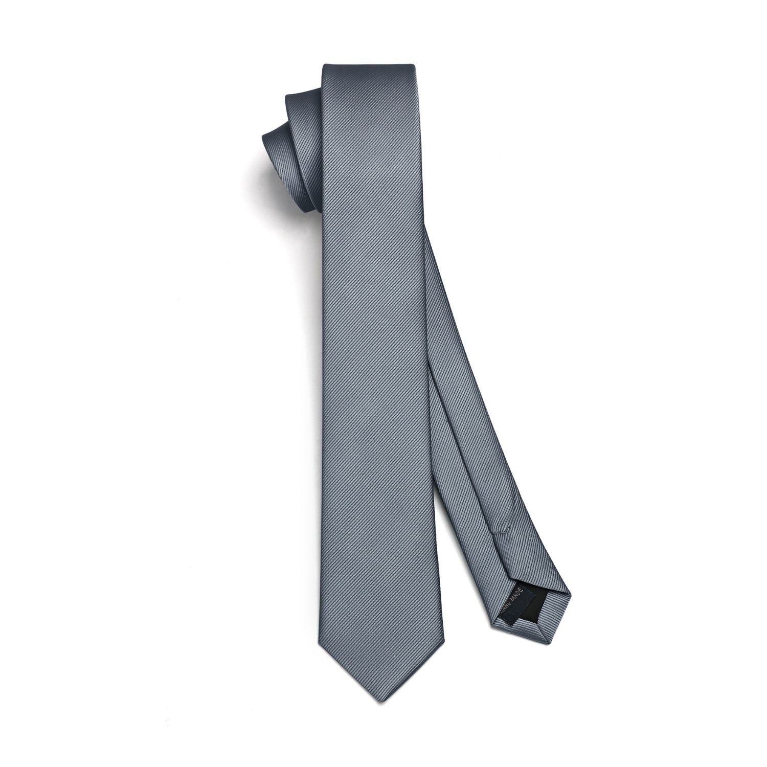 Solid 2.4'' Skinny Formal Tie - DARK GREY