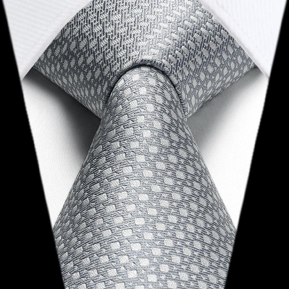Houndstooth Tie Handkerchief Set - Z-GREY