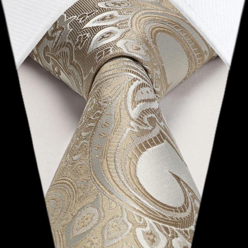 Paisley Tie Handkerchief Set - CHAMPAGNE FLORAL-8