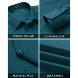 Casual Formal Shirt with Pocket - TEAL 