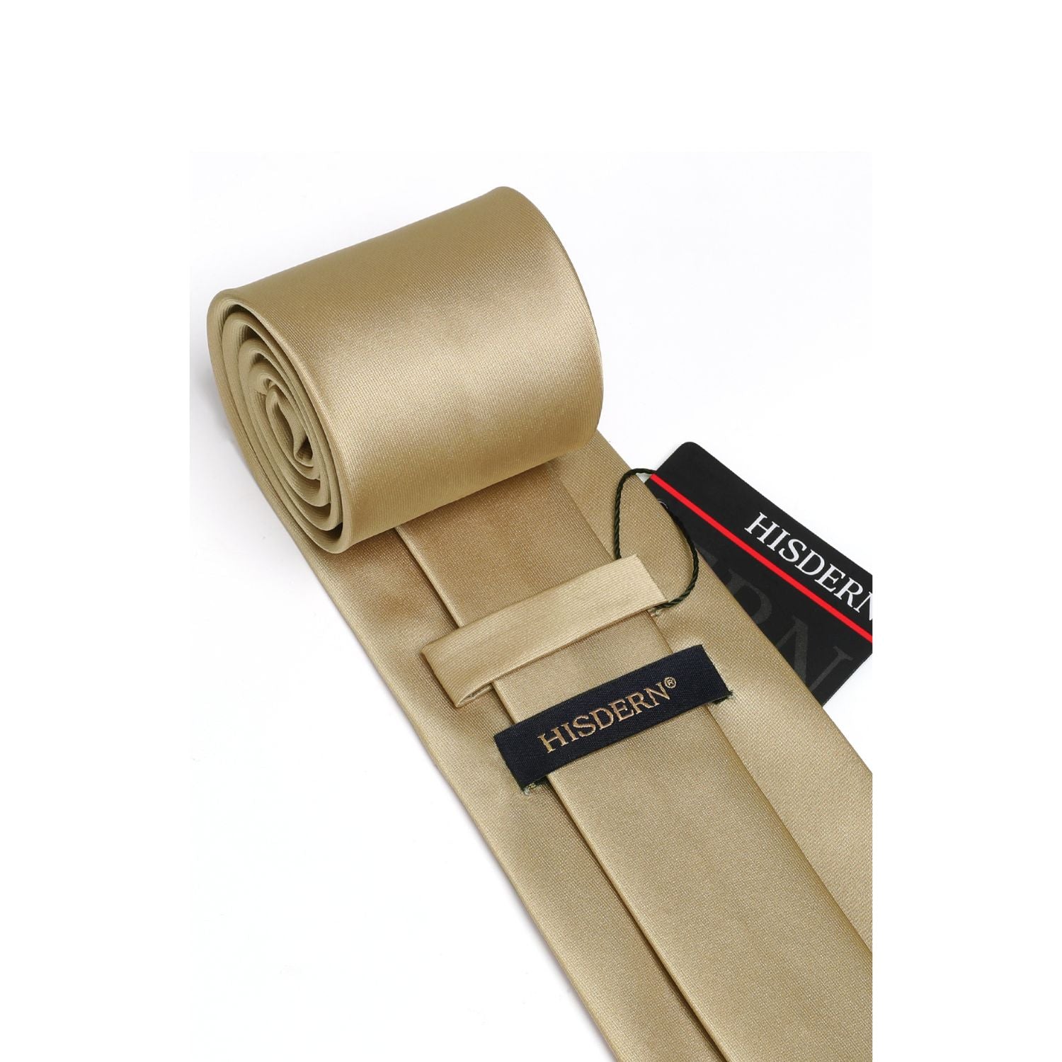 Solid Tie Handkerchief Clip - BEIGE