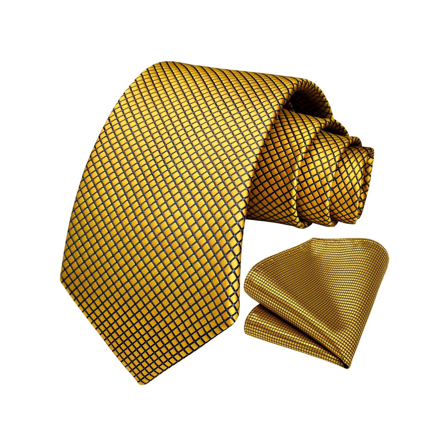 Houndstooth Tie Handkerchief Set - 1-GOLD