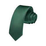 Solid 2.4'' Skinny Formal Tie - DARK GREEN 