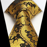 Paisley Tie Handkerchief Set - GOLD -PAISLEY 