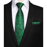 Floral Tie Handkerchief Set - GREEN-8